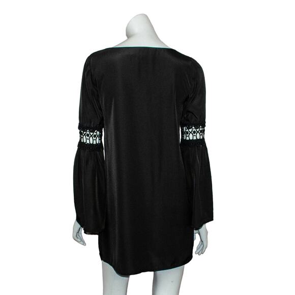 STONE COLD FOX Small Black Ninas Mini Dress Bell sleeve - Picture 6 of 8